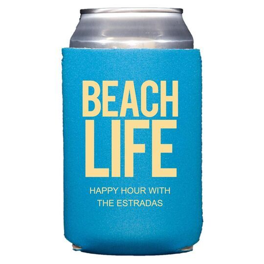 Beach Life Collapsible Koozies